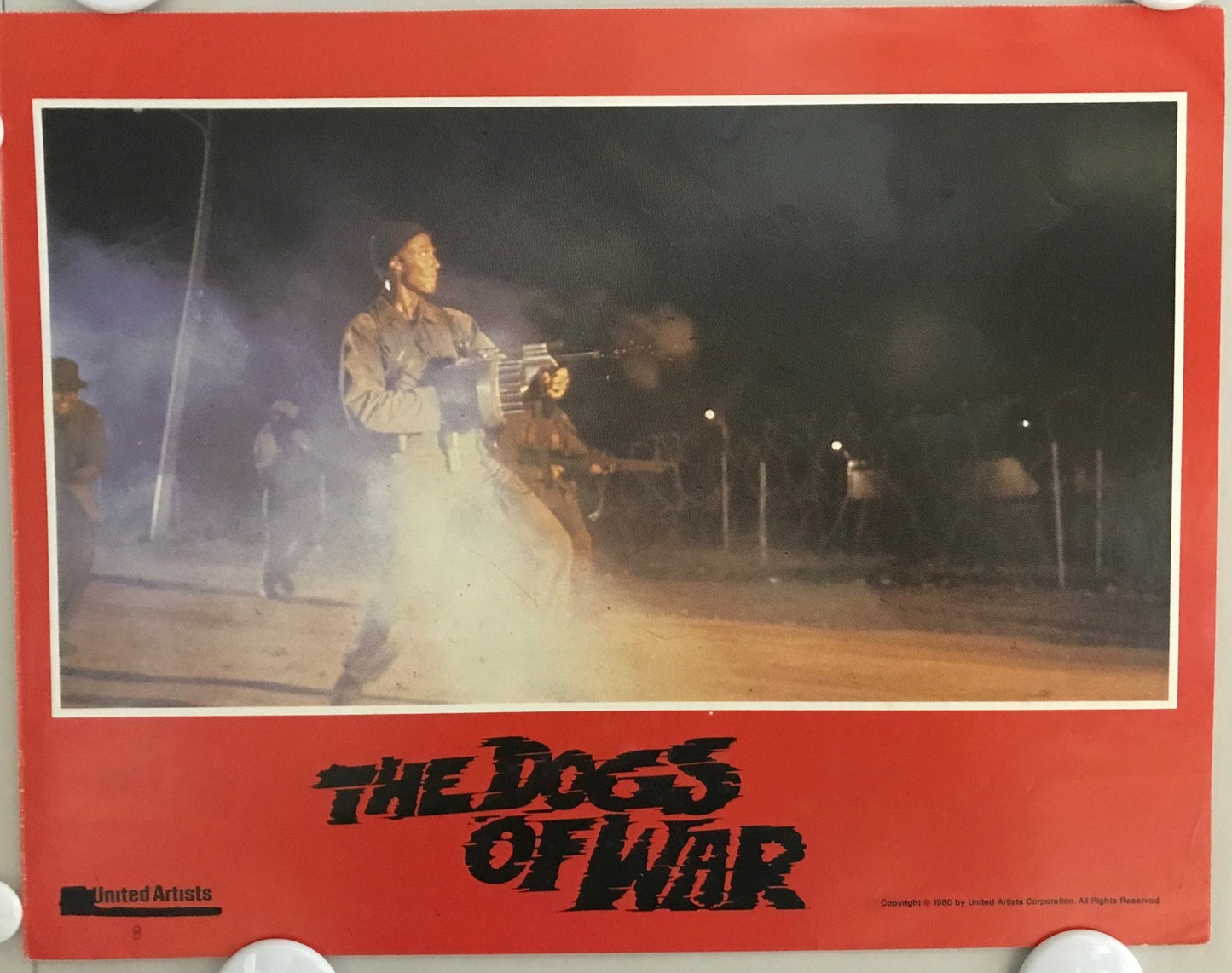 ORIGINAL LOBBY CARDS - THE DOGS OF WAR - 1980 - set of 8