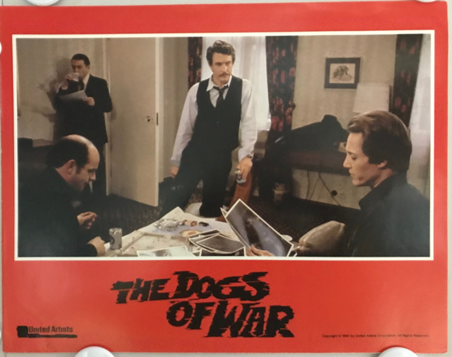 ORIGINAL LOBBY CARDS - THE DOGS OF WAR - 1980 - set of 8