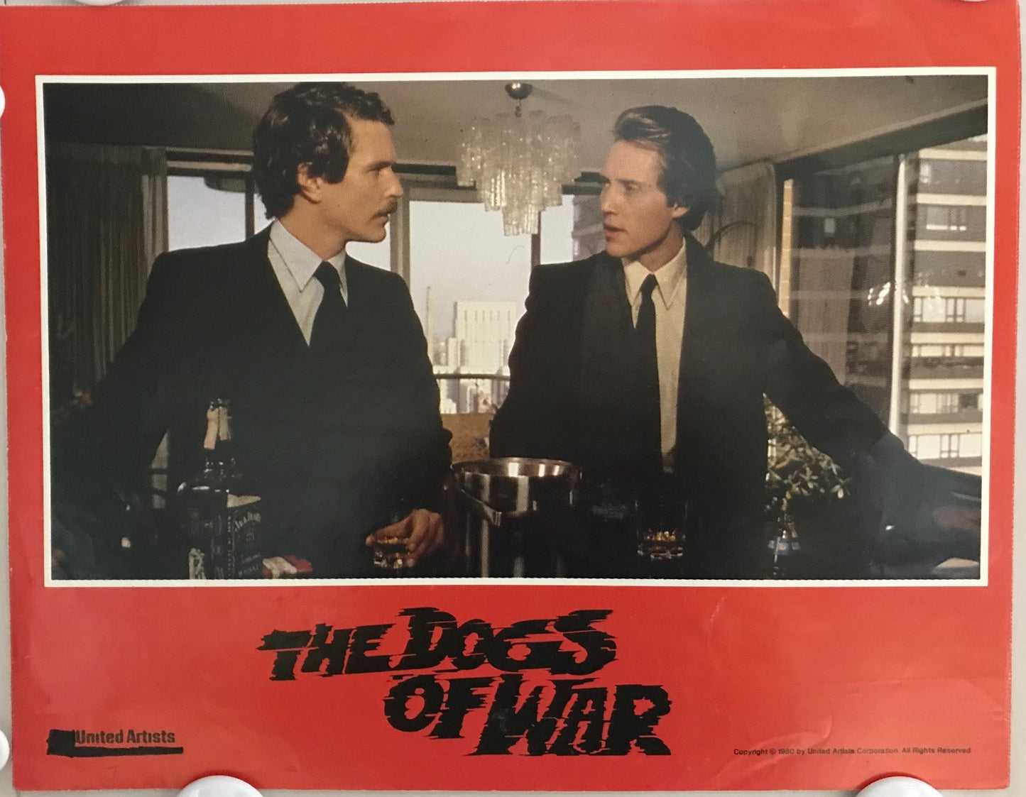 ORIGINAL LOBBY CARDS - THE DOGS OF WAR - 1980 - set of 8