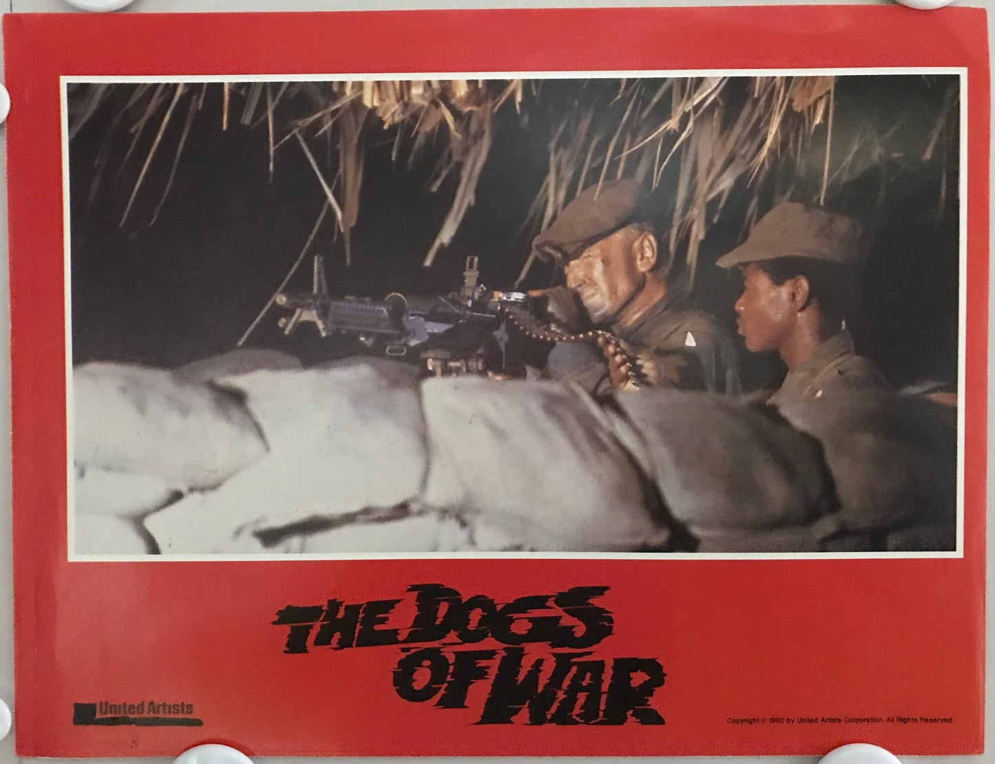 ORIGINAL LOBBY CARDS - THE DOGS OF WAR - 1980 - set of 8