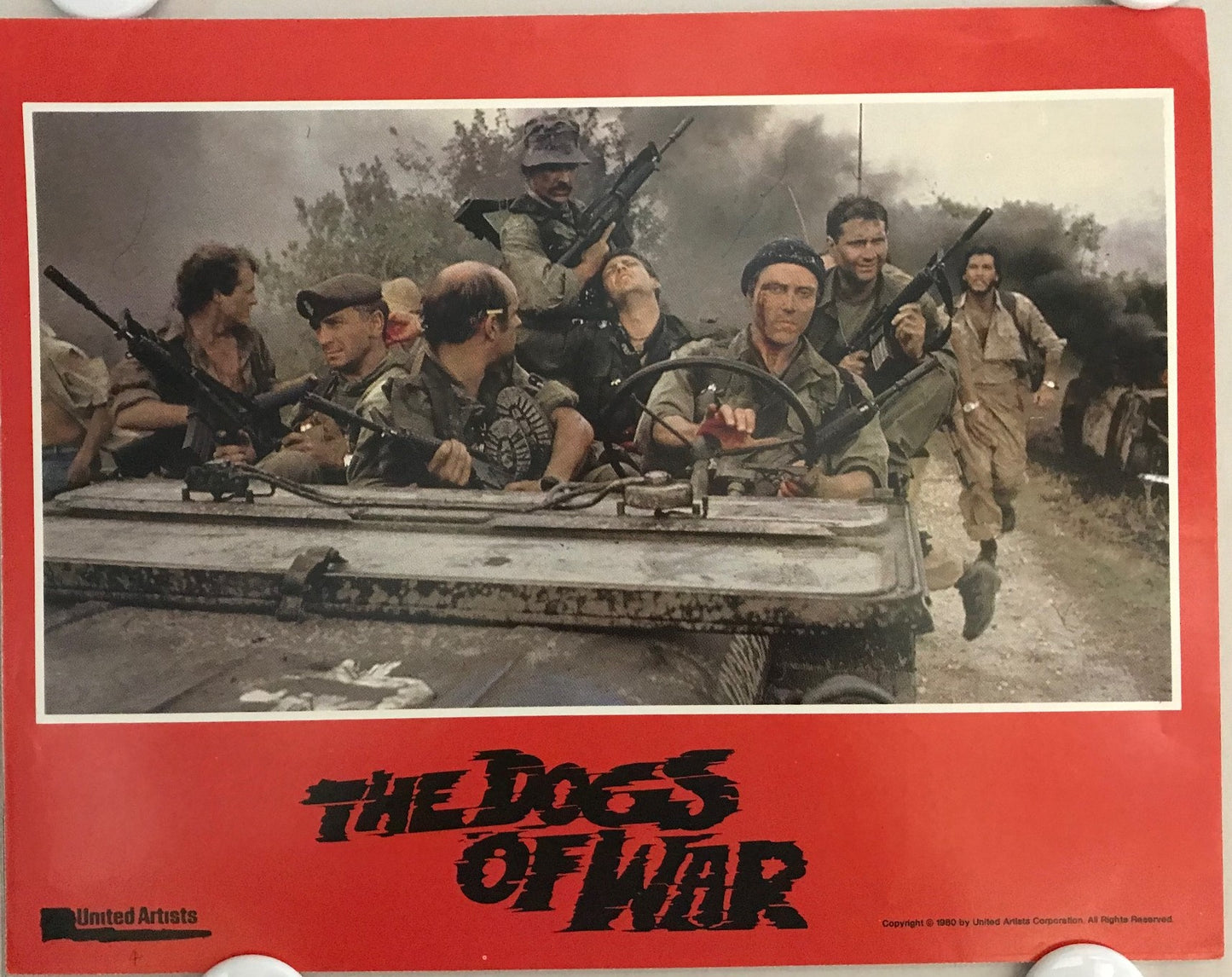 ORIGINAL LOBBY CARDS - THE DOGS OF WAR - 1980 - set of 8