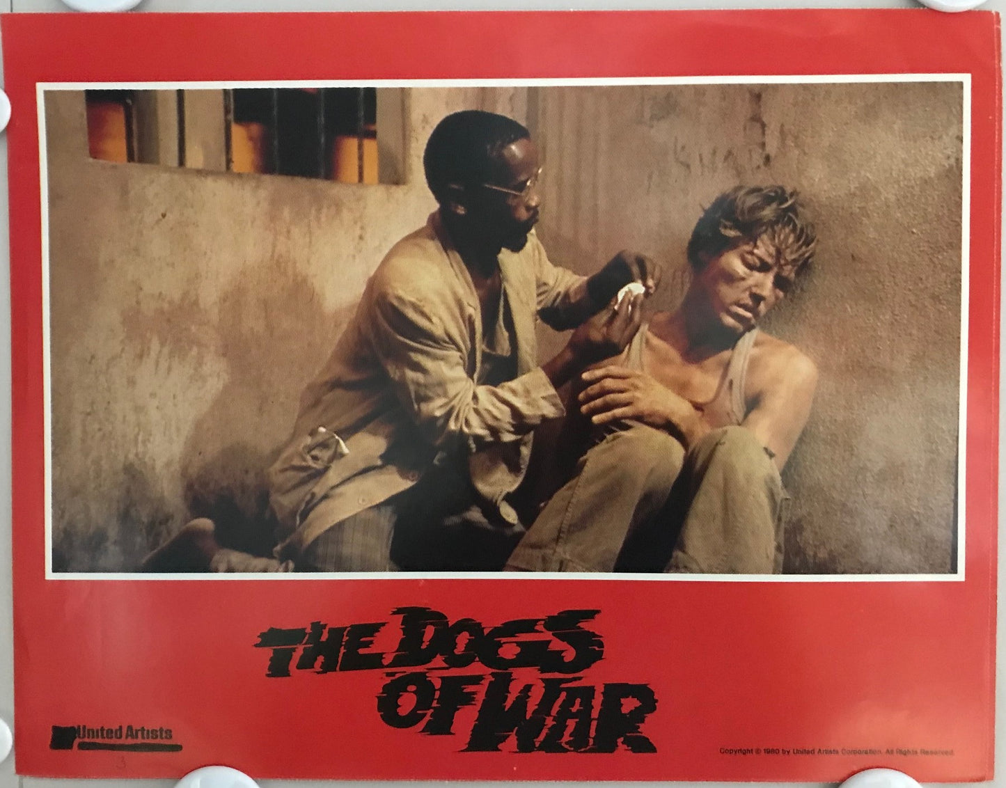 ORIGINAL LOBBY CARDS - THE DOGS OF WAR - 1980 - set of 8