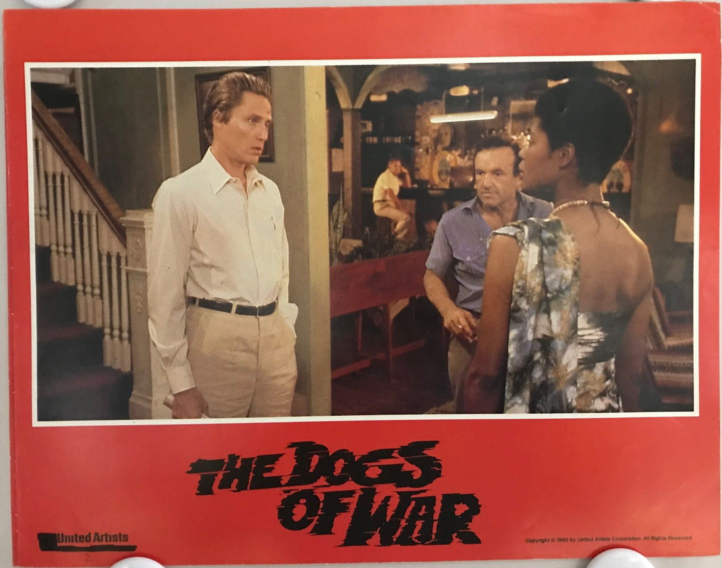 ORIGINAL LOBBY CARDS - THE DOGS OF WAR - 1980 - set of 8