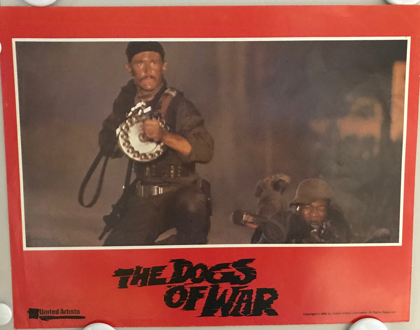 ORIGINAL LOBBY CARDS - THE DOGS OF WAR - 1980 - set of 8