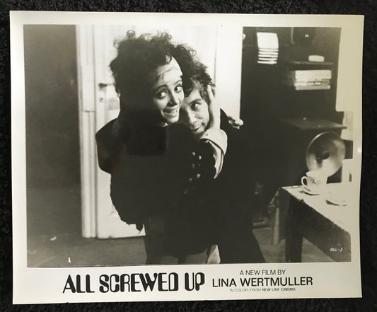 PUBLICITY PHOTOGRAPH - from ALL SCREWED UP (c) (1974) - Sara Rapisarda, Nino Bignamini (asu-3)