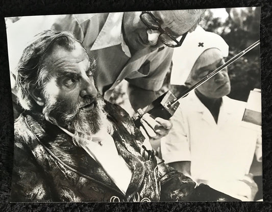 PUBLICITY PHOTOGRAPH - from WHAT? (19f) (1972) - Hugh Griffith, Pietro Tordi, Elisabeth Witte