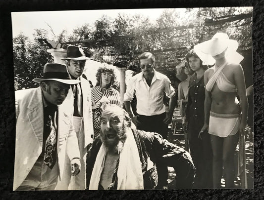 PUBLICITY PHOTOGRAPH - from WHAT? (19k) (1972) - Mogens von Gadow, Dieter Hallervorden, Hugh Griffith, Cicely Browne