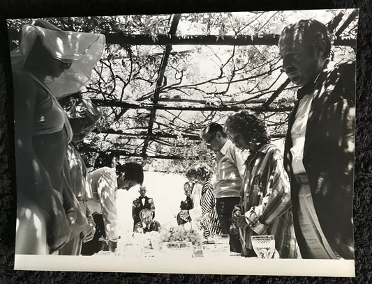 PUBLICITY PHOTOGRAPH - from WHAT? (19p) (1972) - Meal Gathering