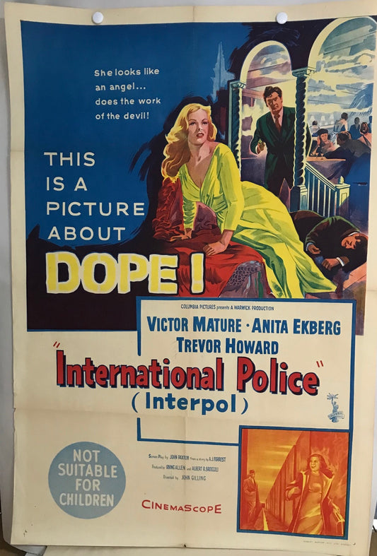 MOVIE POSTER - AUSTRALIAN - ONE SHEET - INTERNATIONAL POLICE (b) - 1957