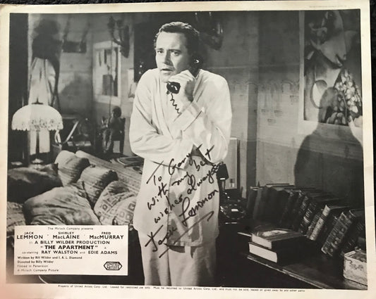 JACK LEMMON - AUTOGRAPHED 10 x 8 PUBLICITY PHOTOGRAPH from The Apartment (1960)