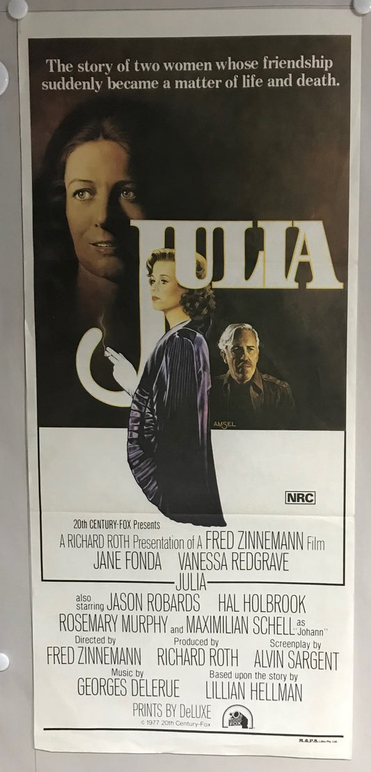 ORIGINAL DAYBILL MOVIE POSTER - JULIA - 1977