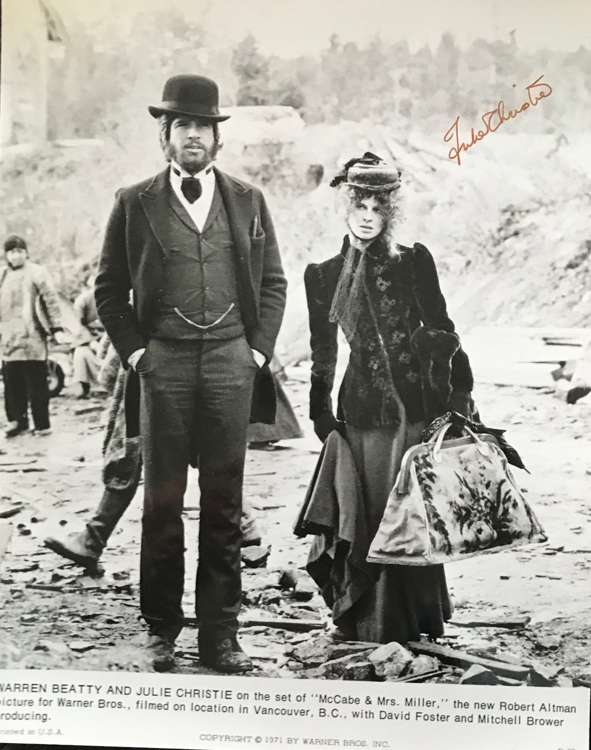 JULIE CHRISTIE - AUTOGRAPHED 10 x 8 PUBLICITY PHOTOGRAPH from McCabe & Mrs. Miller ( 1971)