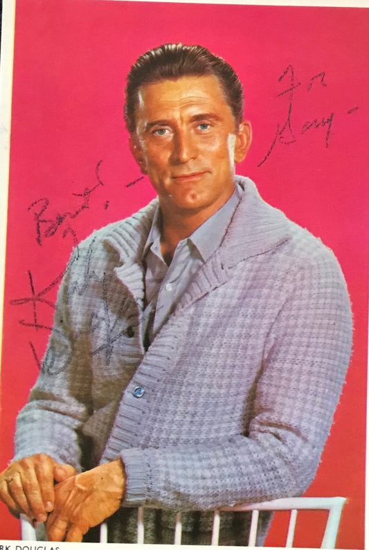 KIRK DOUGLAS- AUTOGRAPHED 6 x 4 PUBLICITY PHOTOGRAPH