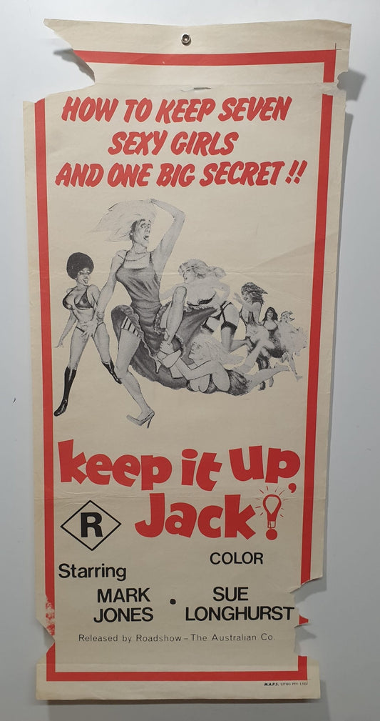 ORIGINAL DAYBILL MOVIE POSTER - KEEP IT UP JACK - 1974