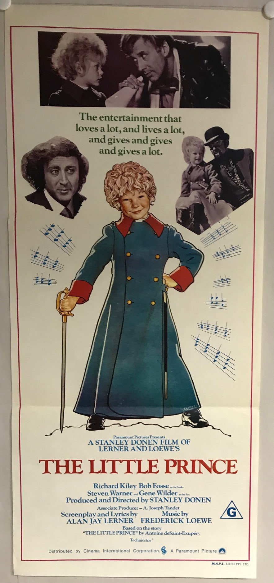 ORIGINAL DAYBILL MOVIE POSTER - THE LITTLE PRINCE - 1974