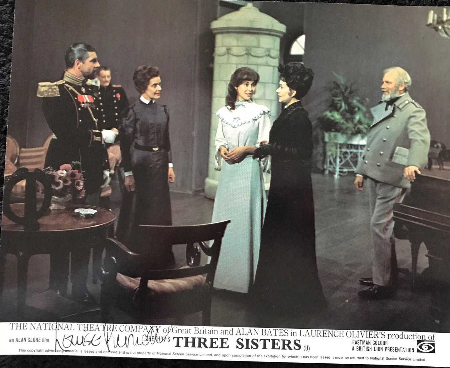 LOUISE PURNELL  - AUTOGRAPHED 10 x 8 PUBLICITY PHOTOGRAPH from Three Sisters (1970)