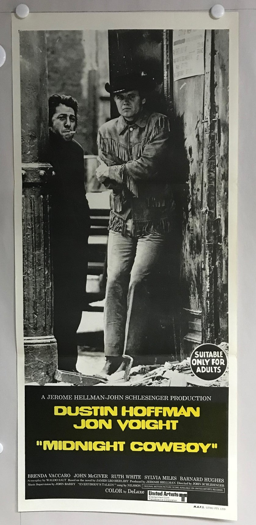 ORIGINAL DAYBILL MOVIE POSTER – MIDNIGHT COWBOY (c) - 1969