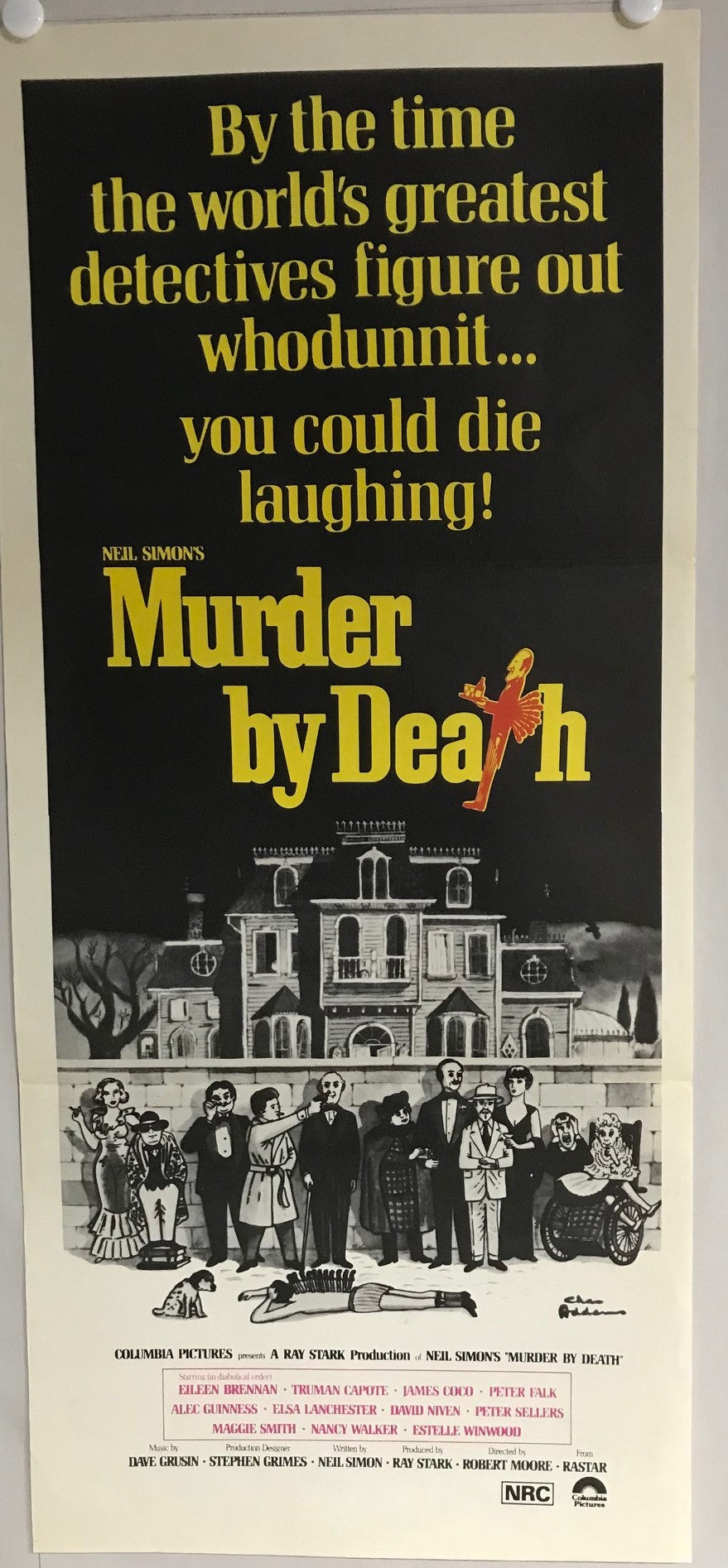 ORIGINAL DAY BILL MOVIE POSTER - MURDER BY DEATH (a) - 1976