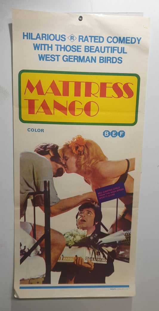 ORIGINAL DAYBILL MOVIE POSTER - MATTRESS TANGO - 1975 - ADULT