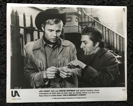 PUBLICITY PHOTOGRAPH - from MIDNIGHT COWBOY (1969) - Jon Voight, Dustin Hoffman