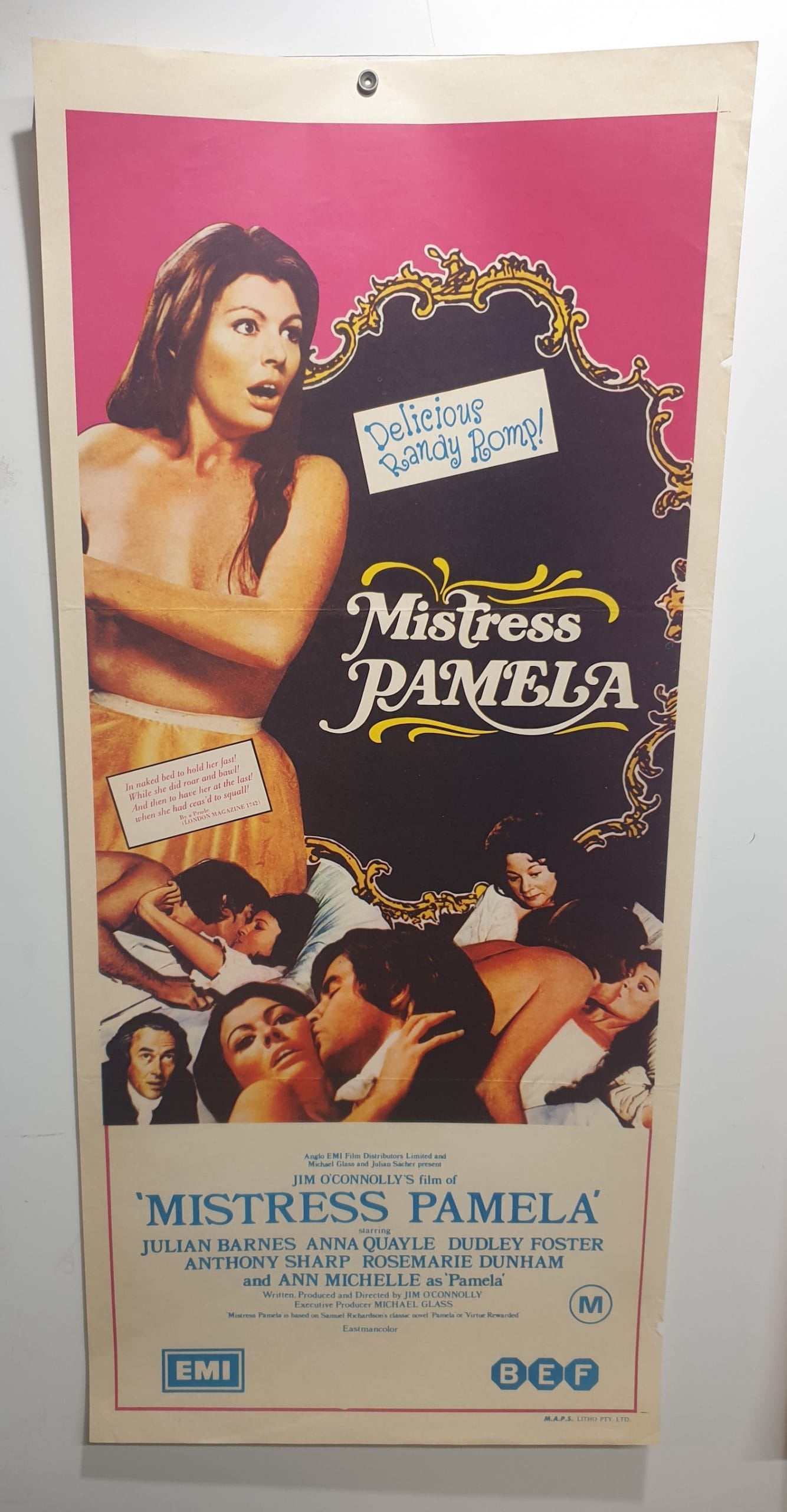 ORIGINAL DAYBILL MOVIE POSTER - MISTRESS PAMELA (b) - 1973 - ADULT