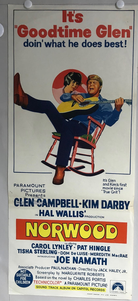 ORIGINAL DAYBILL MOVIE POSTER - NORWOOD (a) - 1970