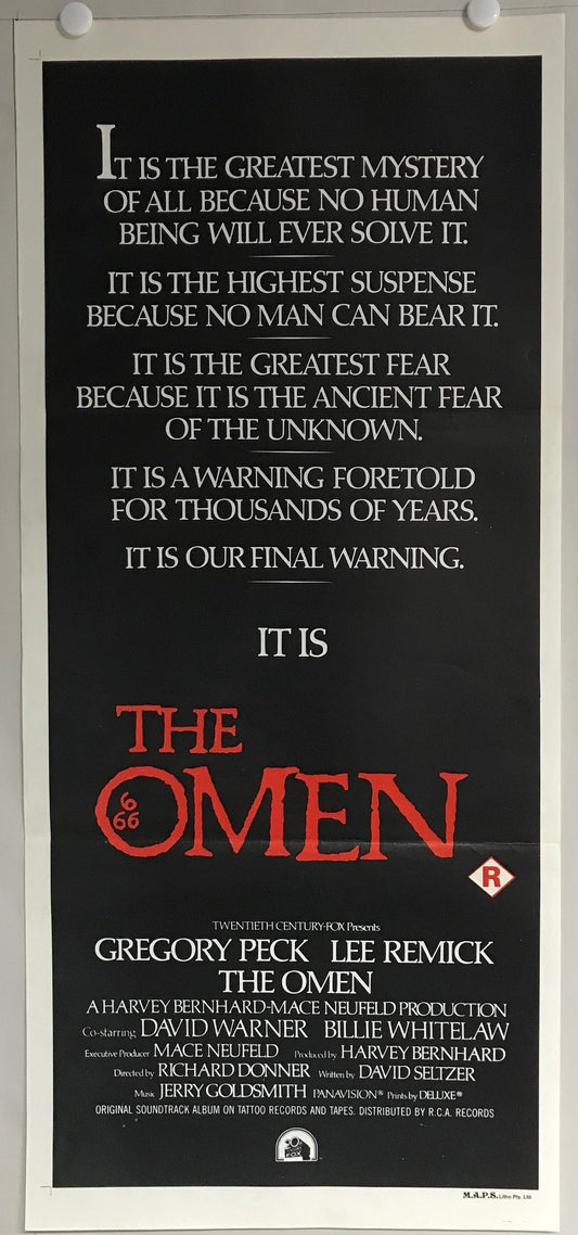 ORIGINAL DAYBILL MOVIE POSTER - THE OMEN (b) - 1976