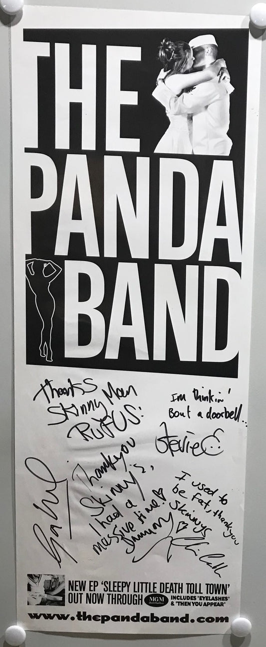 MUSIC PROMO POSTER - SIGNED - THE PANDA BAND - EP - SLEEPY LITTLE DEATH TOLL TOWN