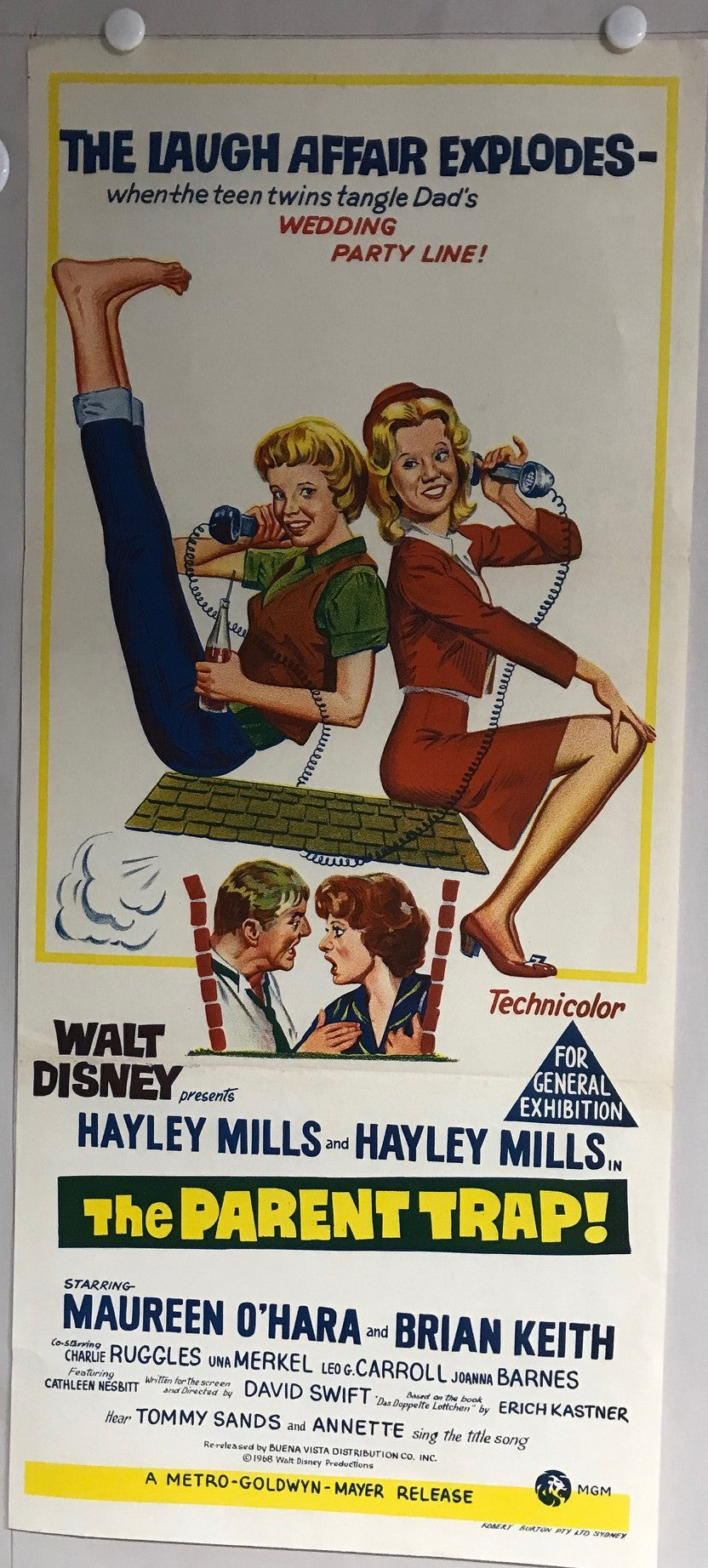 ORIGINAL DAYBILL MOVIE POSTER - THE PARENT TRAP (a) - 1976