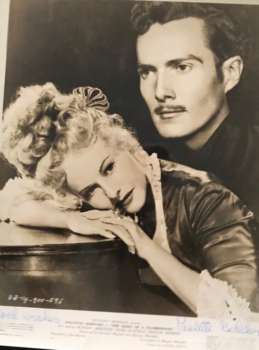 PAULETTE GODDARD  - AUTOGRAPHED 10 x 8 PUBLICITY PHOTOGRAPH from The Diary of a Chambermaid (1946)