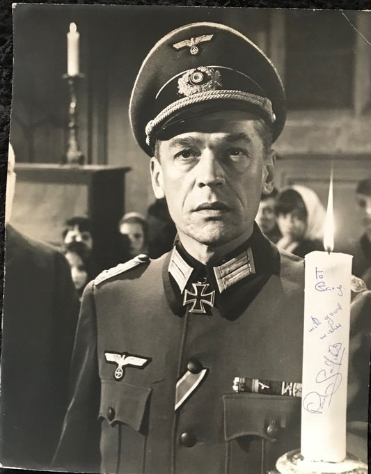 PAUL SCHOFIELD  - AUTOGRAPHED 10 x 8 PUBLICITY PHOTOGRAPH from The Train (1964)