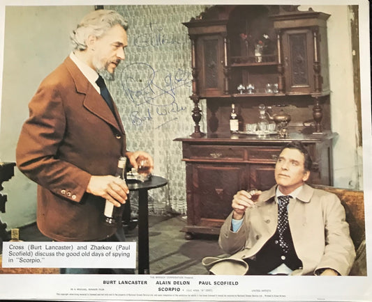 PAUL SCHOFIELD  - AUTOGRAPHED 10 x 8 PUBLICITY PHOTOGRAPH from Scorpio (1973)