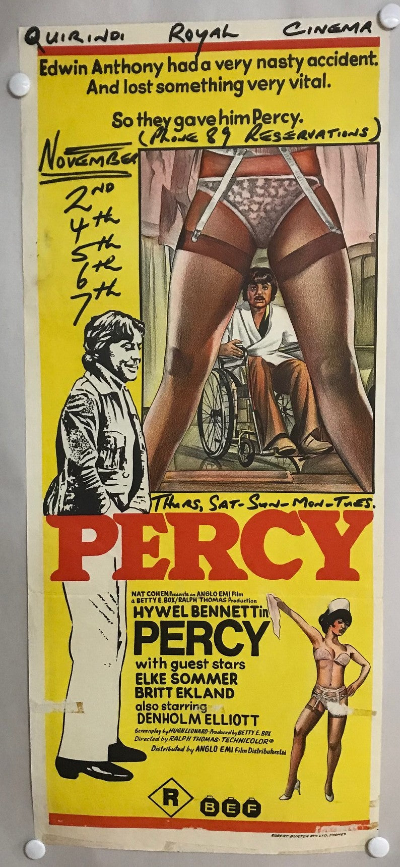 ORIGINAL DAYBILL MOVIE POSTER - PERCY