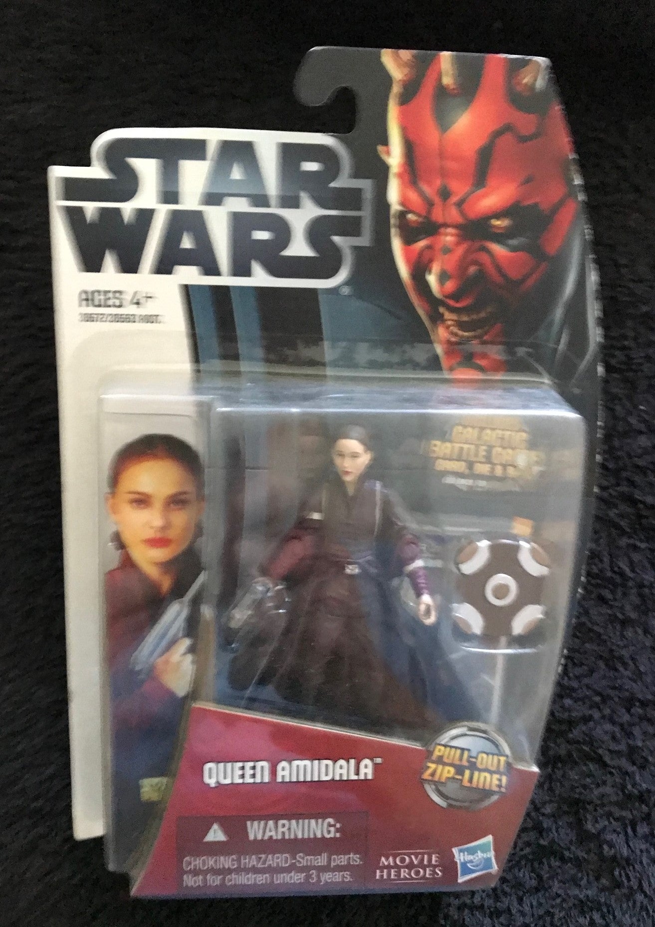 STAR WARS - HASBRO - MOVIE HEROES #17 - QUEEN AMIDALA with Pull-out Zip-line