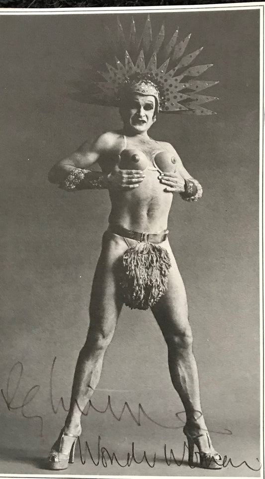 REG LIVERMORE  - AUTOGRAPHED 8 x 4 3/4 PUBLICITY PHOTOGRAPH from Wonder Woman (1976)
