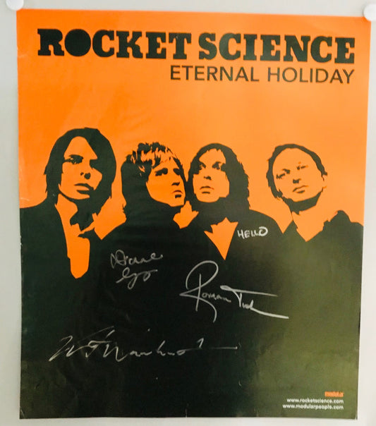 MUSIC PROMO POSTER - SIGNED - ROCKET SCIENCE - ETERNAL HOLIDAY(b)