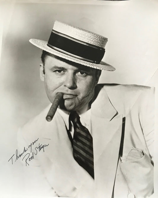 ROD STEIGER - AUTOGRAPHED 10 x 8 PUBLICITY PHOTOGRAPH