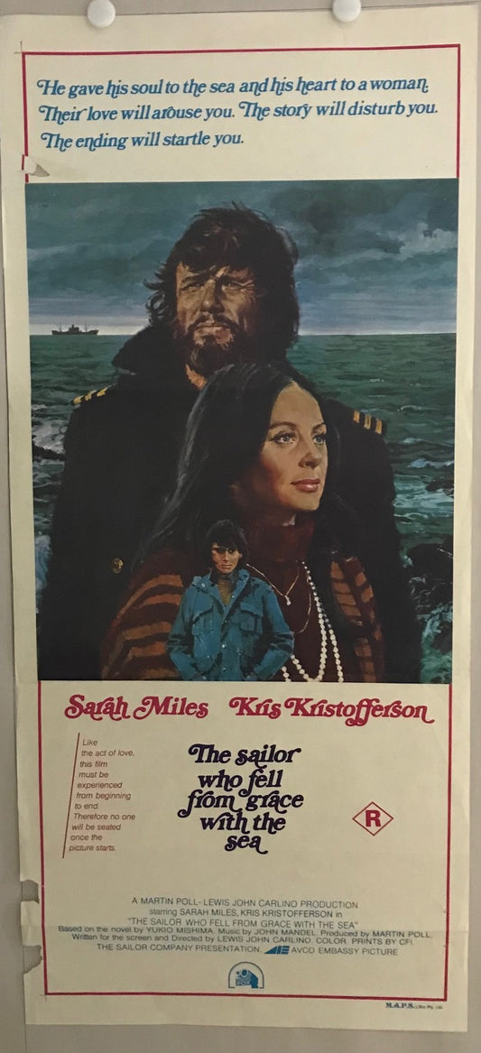 ORIGINAL DAYBILL MOVIE POSTER - THE SAILOR WHO FELL FROM GRACE WITH SEA (b) - 1976