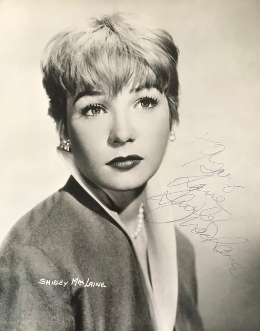 SHIRLEY MACLAINE  - AUTOGRAPHED 10 x 8 PUBLICITY PHOTOGRAPH