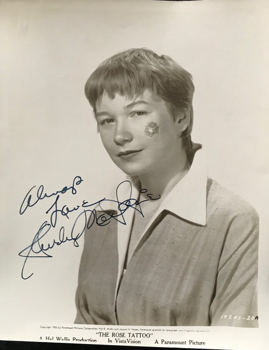 SHIRLEY MACLAINE  - AUTOGRAPHED 10 x 8 PUBLICITY PHOTOGRAPH