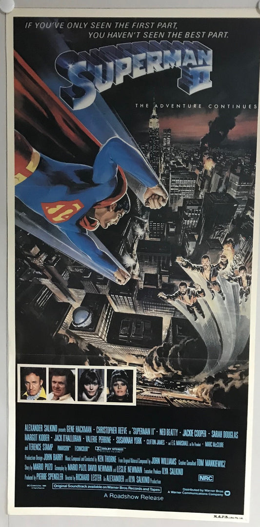 ORIGINAL DAYBILL MOVIE POSTER - SUPERMAN II - 1980