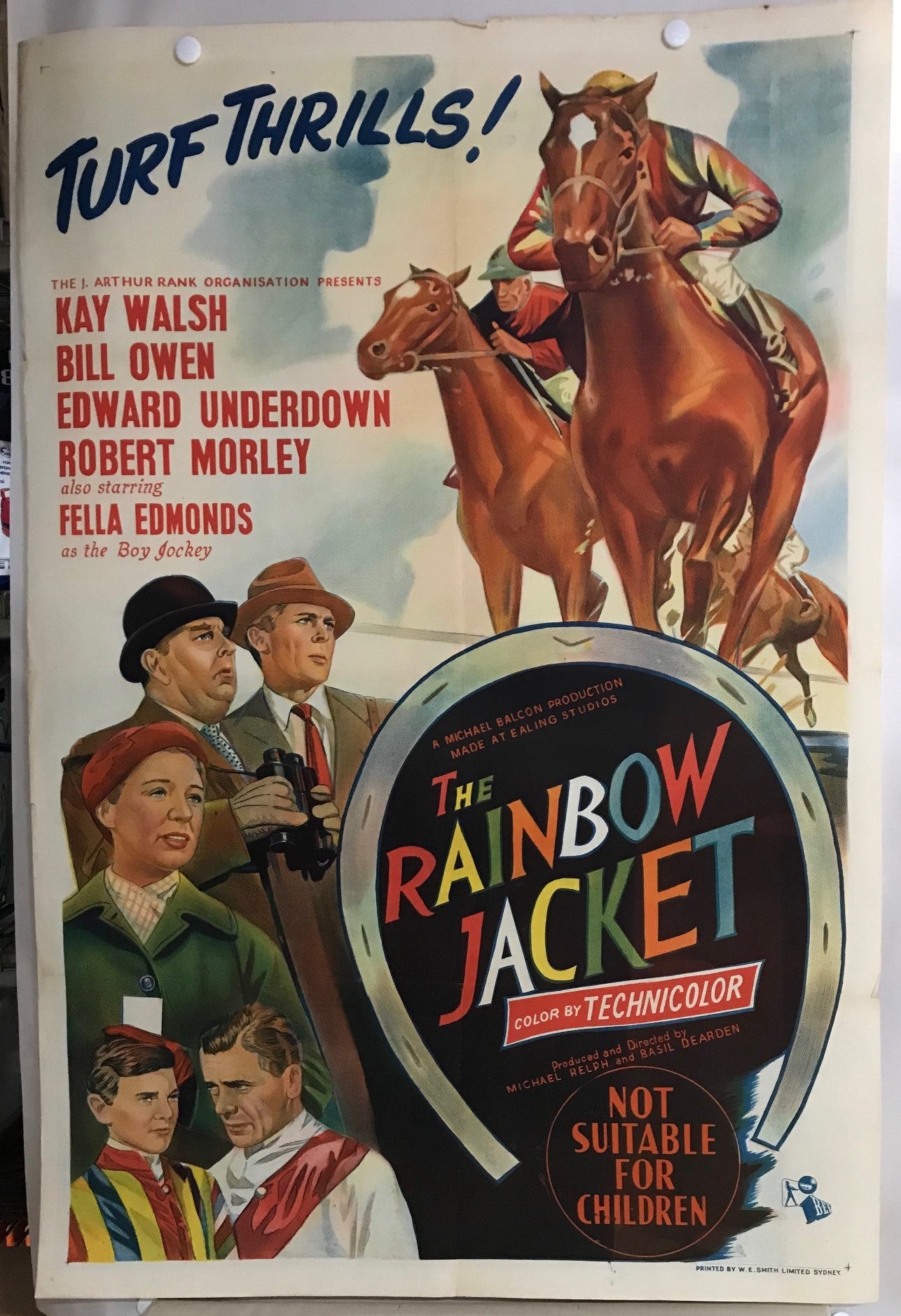 MOVIE POSTER - AUSTRALIAN - ONE SHEET - THE RAINBOW JACKET  - 1954