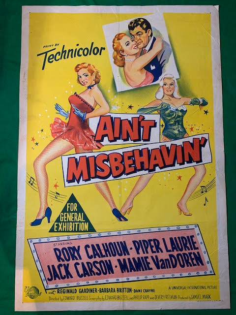 MOVIE POSTER AUSTRALIAN ONE SHEET - "AINT MISBEHAVIN" - 1955