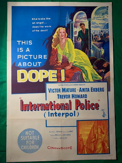 MOVIE POSTER - AUSTRALIAN - ONE SHEET - INTERNATIONAL POLICE (a) - 1957