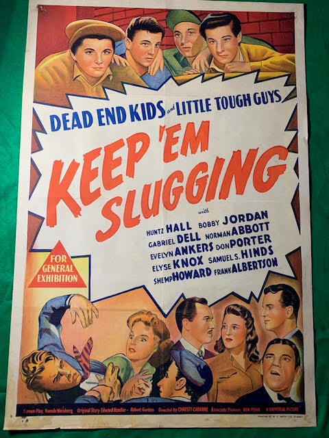 MOVIE POSTER - AUSTRALIAN - ONE SHEET - KEEP 'EM SLUGGING (a) - 1943