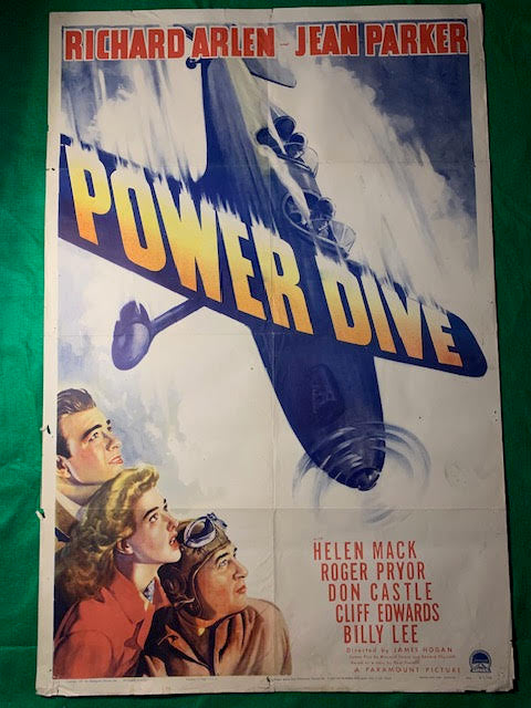 MOVIE POSTER USA ONE SHEET - "POWER DIVE " - 1941