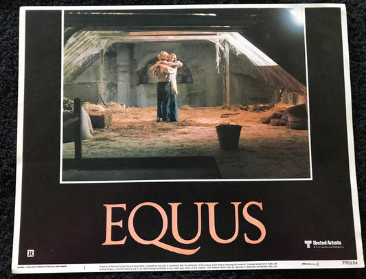 ORIGINAL LOBBY CARDS - EQUUS - 1977 - set of 8 cards -  Richard Burton, Peter Firth, Joan Plowright, Harry Andrews