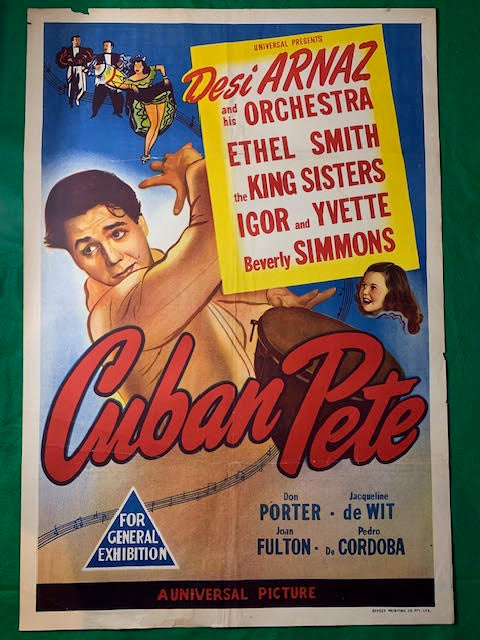 MOVIE POSTER AUSTRALIAN ONE SHEET - "CUBAN PETE " -1946