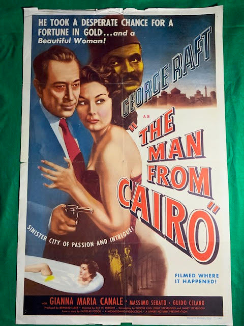 MOVIE POSTER USA ONE SHEET - "THE MAN FROM CAIRO" - 1953/648 - FILM NOIR