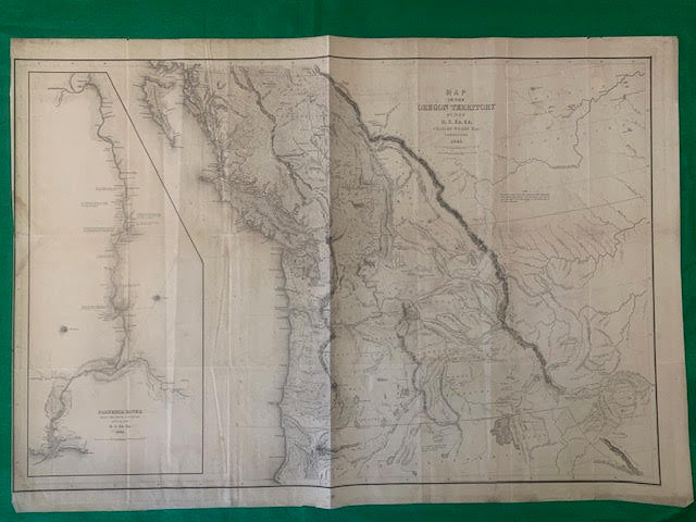 ORIGINAL MAP OREGON TERRITORY 1841